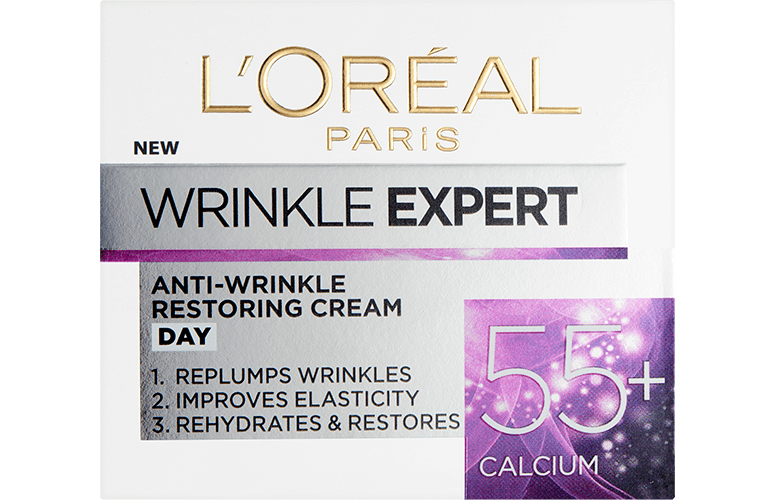 Foto del frente del envase de la crema rejuvenecedora 55 Wrinkle Expert